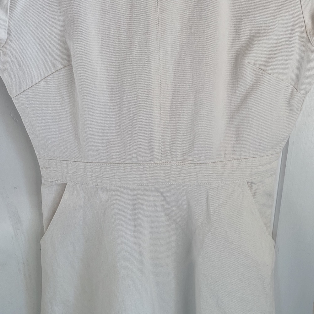 Good condition. Size small white denim, mini dress. - Picture 4 of 6